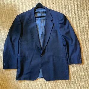 Rochester Special Man Suit. 100% Wool Black with micro white dots.